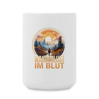 Wandern - Große Tasse 440 ml - Weiß - Vorne