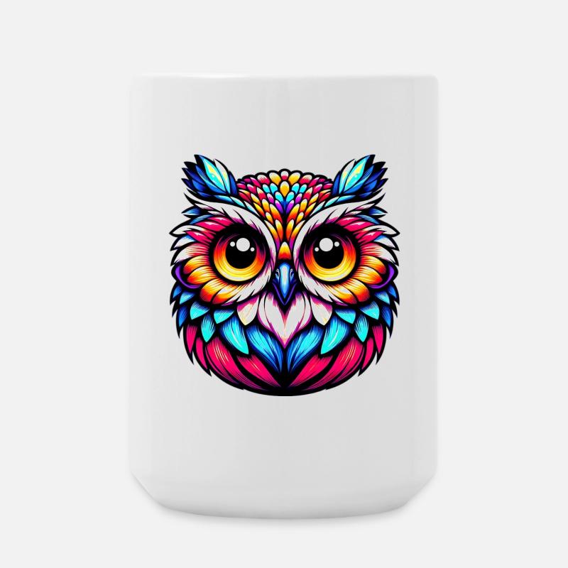 Eule - Große Tasse 440 ml - Weiß