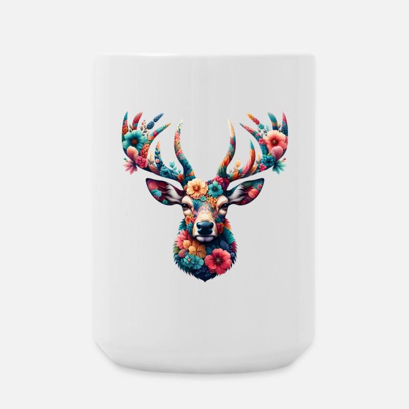 Cerf - Grande tasse 440 ml - blanc