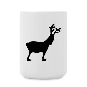 Rentier Xmas5 - Große Tasse 440 ml - Weiß - Vorne