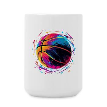 Basket-ball rétro Vaporwave - Grande tasse 440 ml - blanc - Devant
