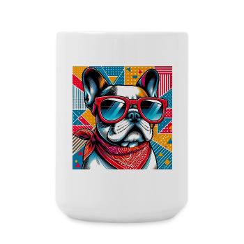 French Bulldog Dog - Large Mug 440 ml - white - Front