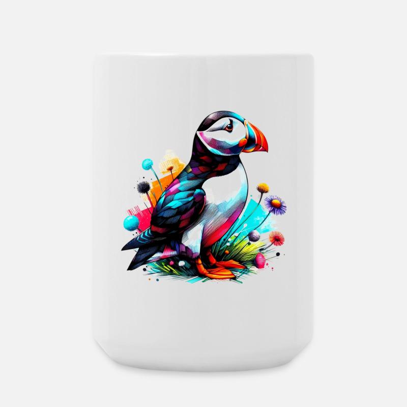 Papageitaucher - Große Tasse 440 ml - Weiß