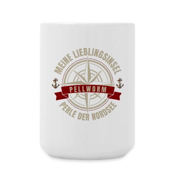 Meine Lieblingsinsel - Pellworm - Große Tasse 440 ml - Weiß - Vorne