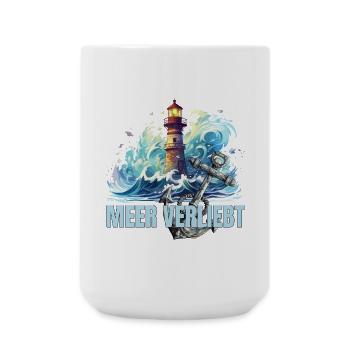 Meer verliebt - Große Tasse 440 ml - Weiß - Vorne