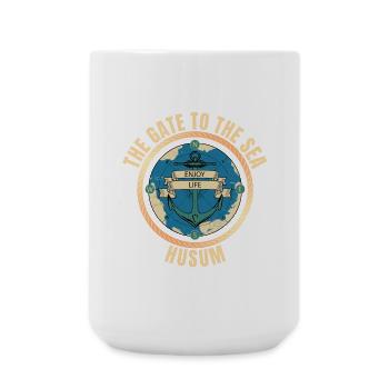 The Gate to the Sea - Husum - Große Tasse 440 ml - Weiß - Vorne