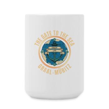 The Gate to the Sea - Graal-Müritz - Große Tasse 440 ml - Weiß - Vorne