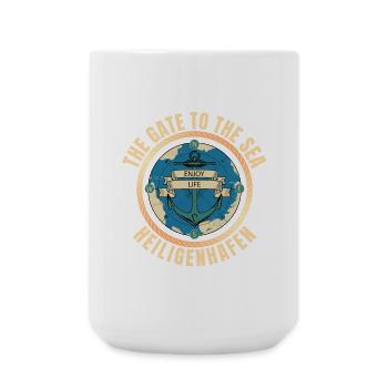The Gate to the Sea - Heiligenhafen - Große Tasse 440 ml - Weiß - Vorne