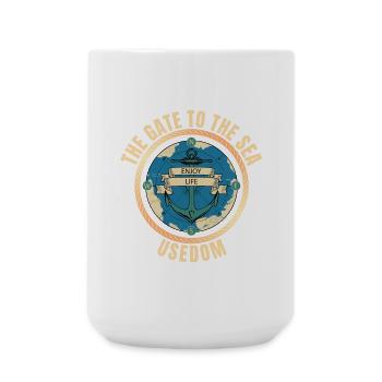 The Gate to the Sea - Usedom - Große Tasse 440 ml - Weiß - Vorne