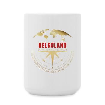 Koordinaten Helgoland - Große Tasse 440 ml - Weiß - Vorne