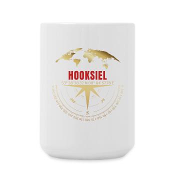 Koordinaten Hooksiel - Große Tasse 440 ml - Weiß - Vorne