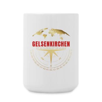 Koordinaten Gelsenkirchen - Große Tasse 440 ml - Weiß - Vorne