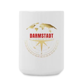 Koordinaten Darmstadt - Große Tasse 440 ml - Weiß - Vorne