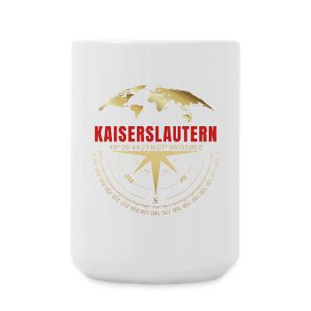 Koordinaten Kaiserslautern - Große Tasse 440 ml - Weiß - Vorne