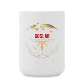 Koordinaten Goslar - Große Tasse 440 ml - Weiß - Vorne
