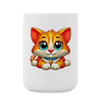 Cat - Large Mug 440 ml - white - Front
