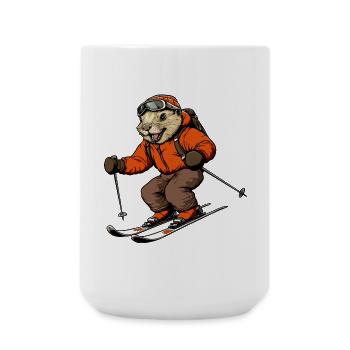 Ski Biber - Große Tasse 440 ml - Weiß - Vorne