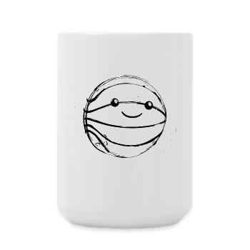 Basketball Ball Comic Look - Large Mug 440 ml - white - Front