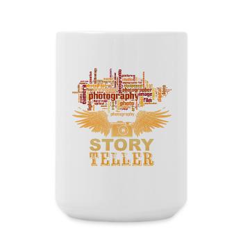 Story Teller - Große Tasse 440 ml - Weiß - Vorne