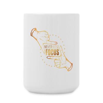 Never lose focus - Große Tasse 440 ml - Weiß - Vorne
