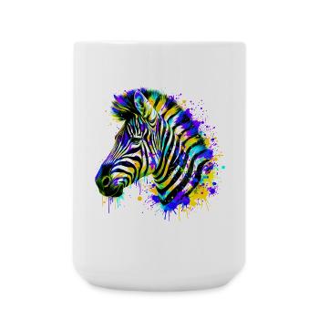 Zebra - Große Tasse 440 ml - Weiß - Vorne