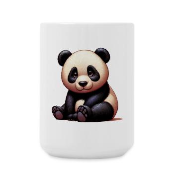 Panda - Große Tasse 440 ml - Weiß - Vorne