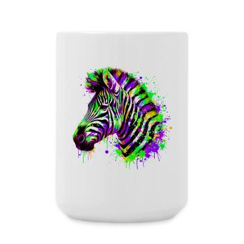 Zebra - Große Tasse 440 ml - Weiß - Vorne