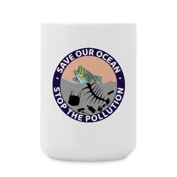 Retten Sie unseren Ozean - Große Tasse 440 ml - Weiß - Vorne