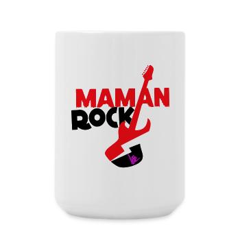 Maman rock - Grande tasse 440 ml - blanc - Devant