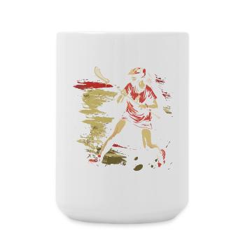 Oldschool Lacrosse Girls - Large Mug 440 ml - white - Front