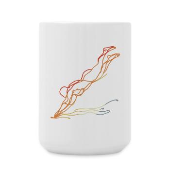 Swimming Vintage Look - Large Mug 440 ml - white - Front