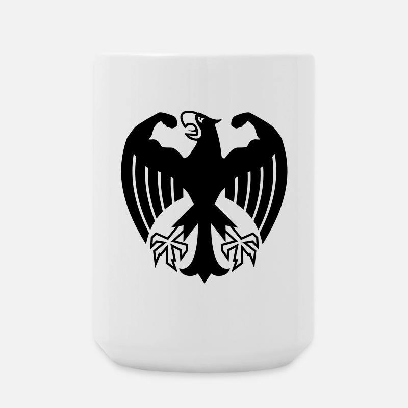 Fitness eagle with muscles - Large Mug 440 ml - white