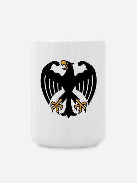 Deutscher Fitness Bundesadler mit Muskeln - Große Tasse 440 ml - Weiß