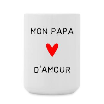 FÊTE DES PÈRES. BONNE FÊTE PAPA. PAPA. BONNE FÊTE. - Grande tasse 440 ml - blanc - Devant