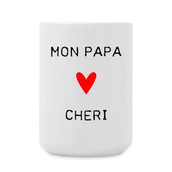 DAD. FATHER'S DAY. HAPPY FATHER'S DAY. HAPPY BIRTHDAY. - Large Mug 440 ml - white - Front