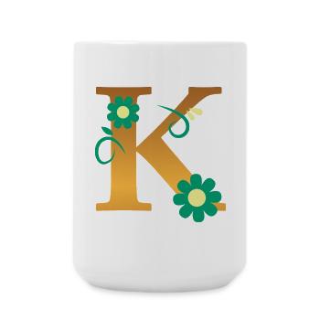 K - Large Mug 440 ml - white - Front