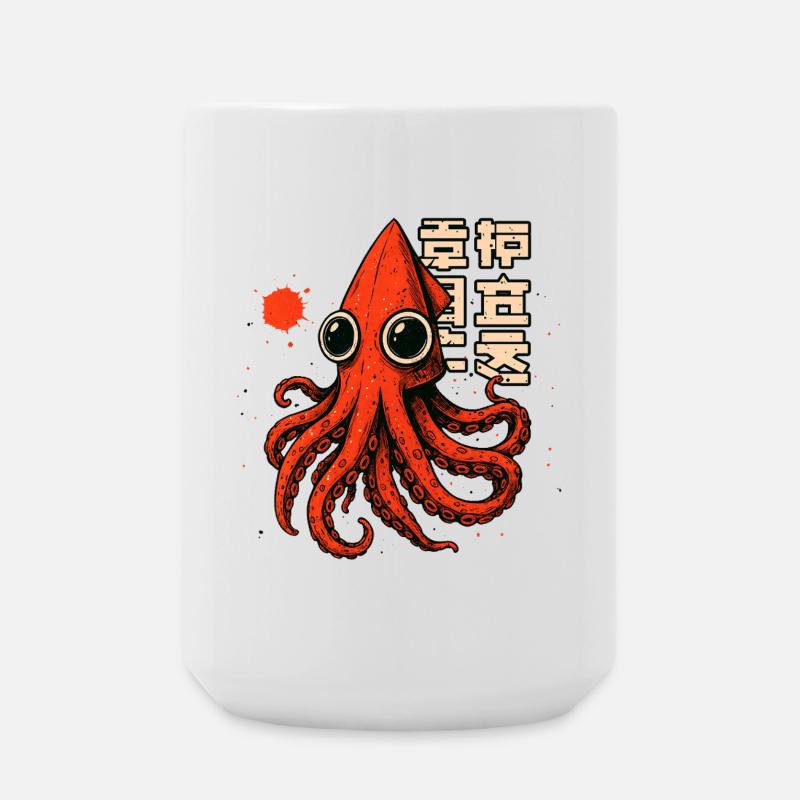 TINTENFISCH-TSHIRT - Große Tasse 440 ml - Weiß