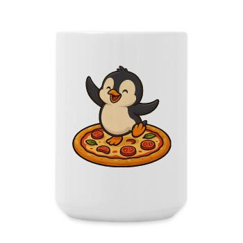 Dancing Penguin Pizza Pizza Lover Fun - Large Mug 440 ml - white - Front