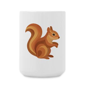 Squirrel – Playful forest animal in warm tones - Large Mug 440 ml - white - Front