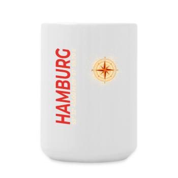 Hamburg - Große Tasse 440 ml - Weiß - Vorne