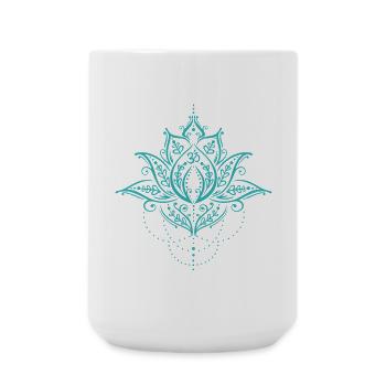 Om Lotus Flower - Spiritual Yoga Design - Large Mug 440 ml - white - Front