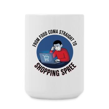 Black Friday Shopping Spree - Large Mug 440 ml - white - Front