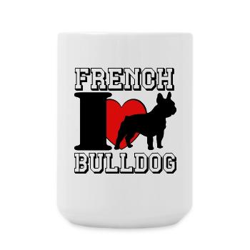 Bouledogue français .............................. - Grande tasse 440 ml - blanc - Devant