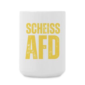 Scheiss AFD - Große Tasse 440 ml - Weiß - Vorne