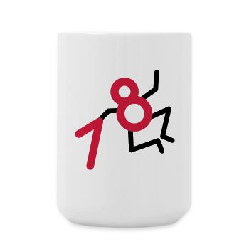 Finally: 18 years! - Large Mug 440 ml - white - Front