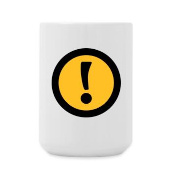 Achtung | Attention - Large Mug 440 ml - white - Front