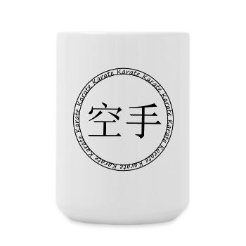 Karate Schriftzeichen Schrift chinesisch japanisch - Große Tasse 440 ml - Weiß - Vorne