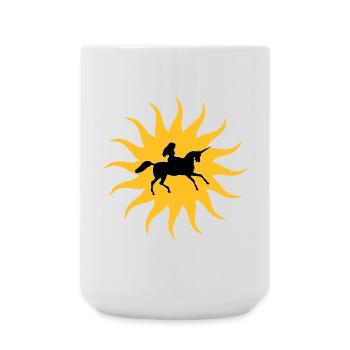 Sun with Unicorn - Large Mug 440 ml - white - Front