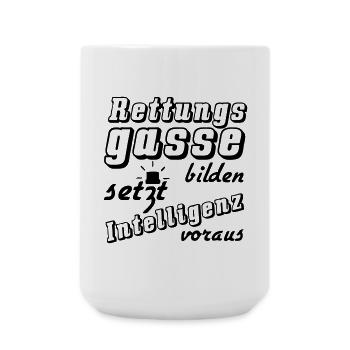 Rettungsgasse Spruch Auto Verkehr Medizin Geschenk - Große Tasse 440 ml - Weiß - Vorne