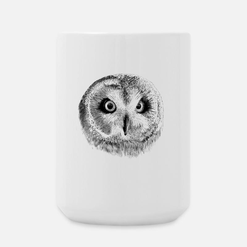 owl - Large Mug 440 ml - white